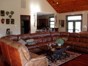 clubhouse with sectional couch